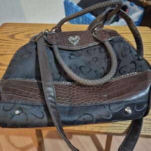 Elegant Black and Brown Handbag
